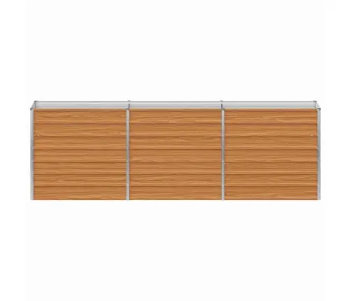 Augstā Puķu Kaste Gaiši Brūns 240 X 40 X 77 Cm Cinkots Tērauds Vidaxl