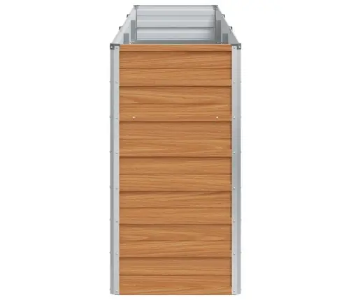 Augstā Puķu Kaste Gaiši Brūns 240 X 40 X 77 Cm Cinkots Tērauds Vidaxl