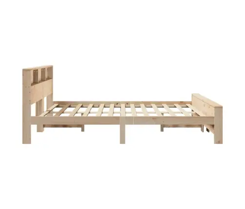 Gultas Rāmis Brūna 200 X 200 Cm Priedes Masīvkoks Vidaxl