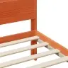 Gultas Rāmis Vaska Brūna 200 X 200 Cm Priedes Masīvkoks Vidaxl