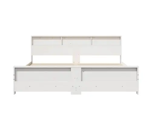 Lovos Rėmas Su Galvūgalio Balta 180 X 200 Cm Apdirbta Mediena