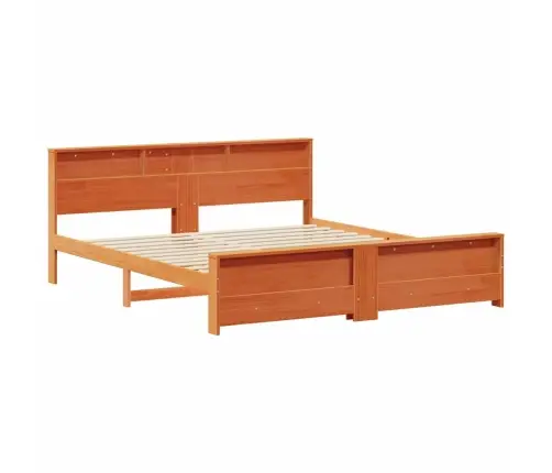 Gultas Rāmis Vaska Brūna 180 X 200 Cm Priedes Masīvkoks Vidaxl