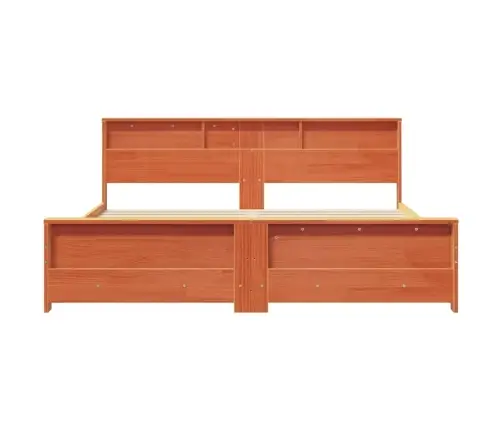 Gultas Rāmis Vaska Brūna 180 X 200 Cm Priedes Masīvkoks Vidaxl