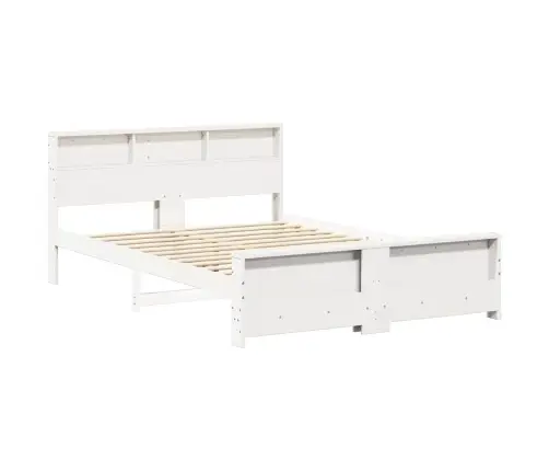 Lovos Rėmas Su Galvūgalio Balta 160 X 200 Cm Apdirbta Mediena