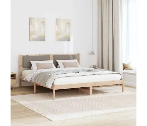 Voodi Raam Peaga Pruunikashall 200 X 200 Cm Tahke Mänd