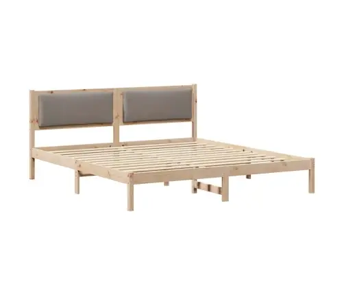 Voodi Raam Peaga Pruunikashall 200 X 200 Cm Tahke Mänd