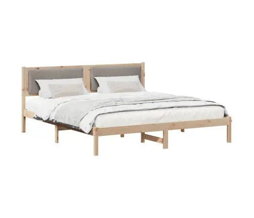 Voodi Raam Peaga Pruunikashall 200 X 200 Cm Tahke Mänd