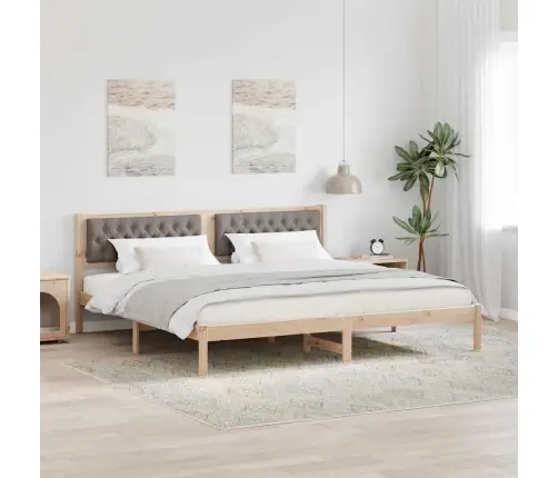 Lovos Rėmas Taupe 200 X 200 Cm Kietos Pušies Mediena