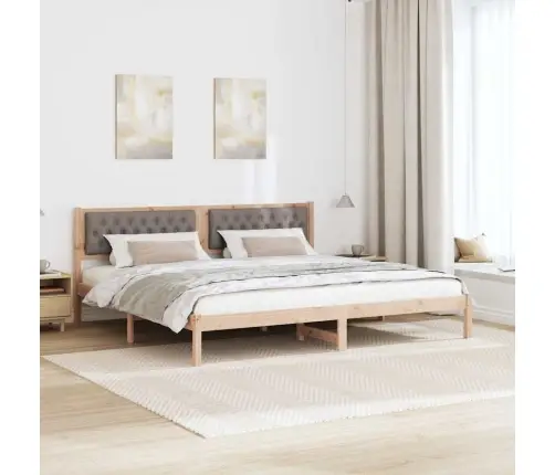Lovos Rėmas Taupe 200 X 200 Cm Kietos Pušies Mediena