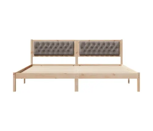 Lovos Rėmas Taupe 200 X 200 Cm Kietos Pušies Mediena