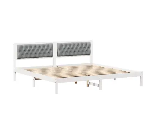 Gultas Rāmis Ar Galvas Klāju Gaiši Pelēks 200 X 200 Cm Audums Vidaxl