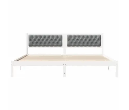 Gultas Rāmis Ar Galvas Klāju Gaiši Pelēks 200 X 200 Cm Audums Vidaxl