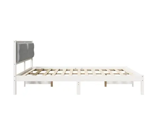 Gultas Rāmis Ar Galvas Klāju Gaiši Pelēks 200 X 200 Cm Audums Vidaxl