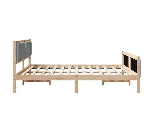 Gultas Rāmis Ar Galvas Klāju Gaiši Pelēks 200 X 200 Cm Audums Vidaxl