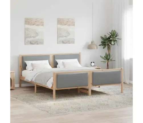 Lovos Rėmas Su Galvūgalio Šviesiai Pilka 180 X 200 Cm Audinys