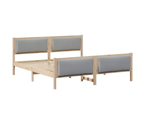 Lovos Rėmas Su Galvūgalio Šviesiai Pilka 180 X 200 Cm Audinys