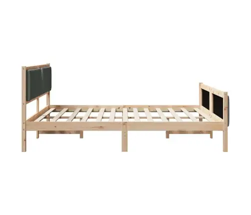 Gultas Rāmis Ar Galvas Klāju Tumši Pelēks 180 X 200 Cm Audums Vidaxl