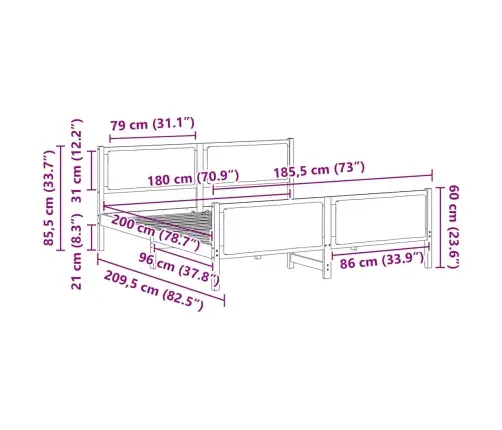 Lovos Rėmas Su Galvūgalio Taupe 180 X 200 Cm Audinys