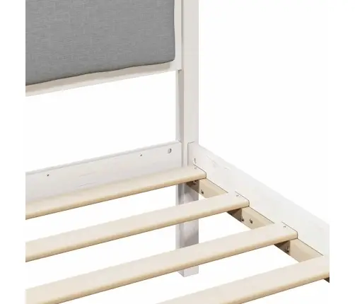 Gultas Rāmis Ar Galvas Klāju Gaiši Pelēks 180 X 200 Cm Audums Vidaxl