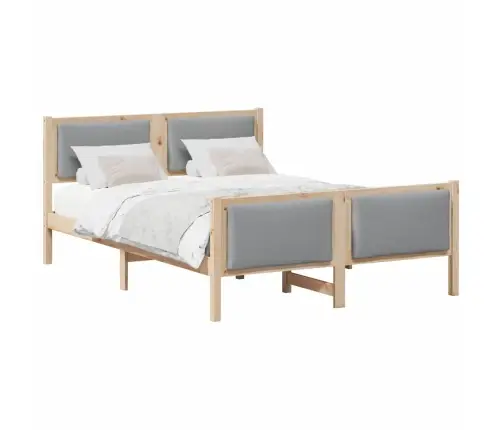 Lovos Rėmas Su Galvūgalio Šviesiai Pilka 150 X 200 Cm Audinys