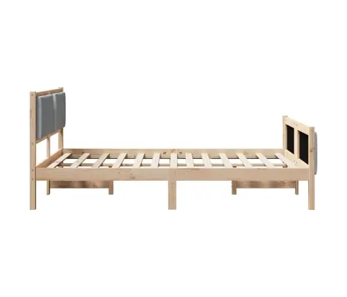 Lovos Rėmas Su Galvūgalio Šviesiai Pilka 150 X 200 Cm Audinys