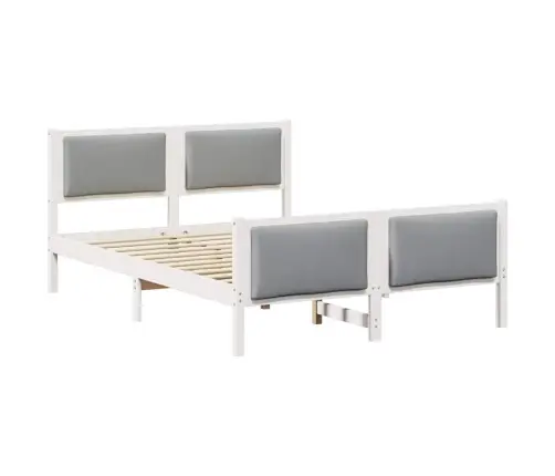 Gultas Rāmis Ar Galvas Klāju Gaiši Pelēks 140 X 200 Cm Audums Vidaxl