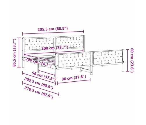 Gultas Rāmis Ar Galvas Klāju Gaiši Pelēks 200 X 200 Cm Audums Vidaxl