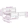 Gultas Rāmis Ar Galvas Klāju Tumši Pelēks 160 X 200 Cm Audums Vidaxl