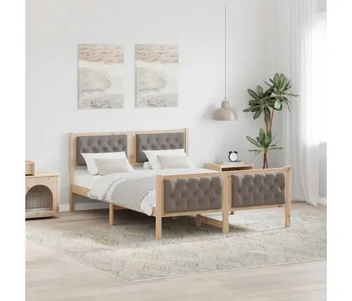Lovos Rėmas Taupe 140 X 190 Cm Kietos Pušies Mediena