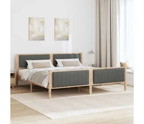 Beti Raam Peaga Pruun Ja Tumehall 200 X 200 Cm Männipuit