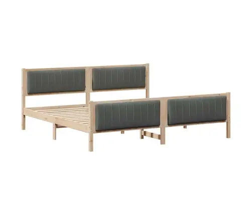 Beti Raam Peaga Pruun Ja Tumehall 200 X 200 Cm Männipuit