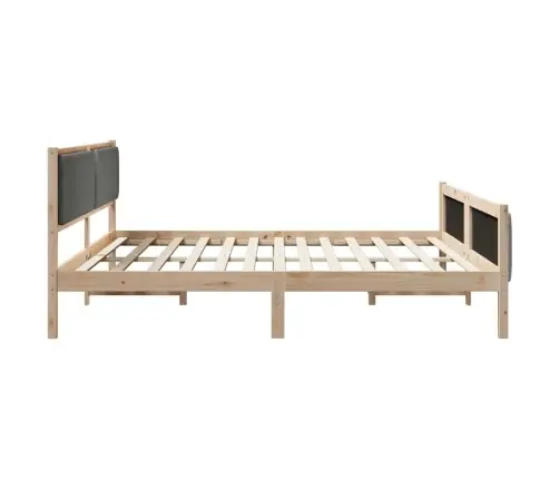 Beti Raam Peaga Pruun Ja Tumehall 200 X 200 Cm Männipuit