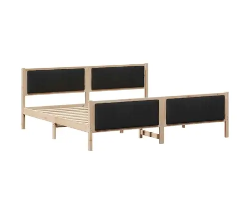 Lovos Rėmas Ruda Ir Juoda 200 X 200 Cm Pušies Masyvas