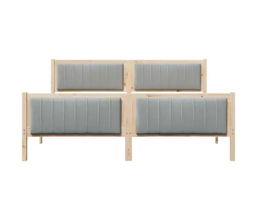 Lovos Rėmas Ruda Ir Šviesiai Pilka 180 X 200 Cm Pušies Masyvas