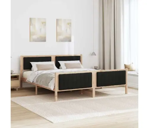 Beti Raam Peaga Pruun Ja Must 180 X 200 Cm Männipuit