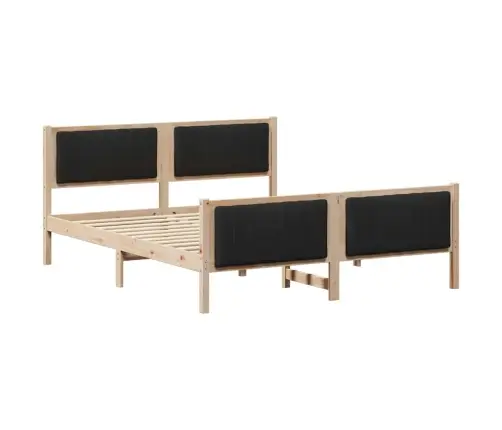 Gultas Rāmis Brūna Un Melna 160 X 200 Cm Priedes Masīvkoks Vidaxl