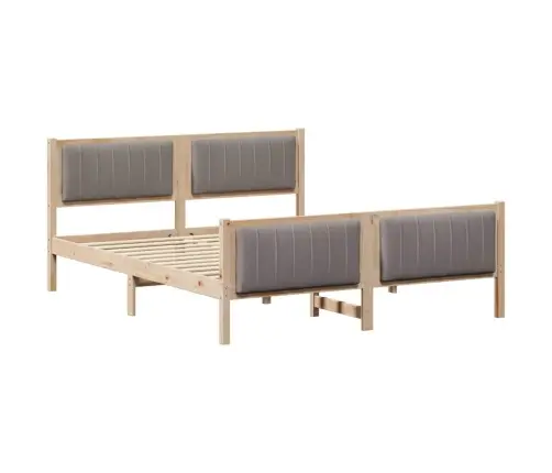 Beti Raam Peaga Pruun Ja Taupe 160 X 200 Cm Männipuit