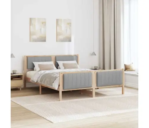 Beti Raam Peaga Pruun Ja Helehall 150 X 200 Cm Männipuit