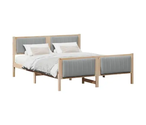 Beti Raam Peaga Pruun Ja Helehall 150 X 200 Cm Männipuit