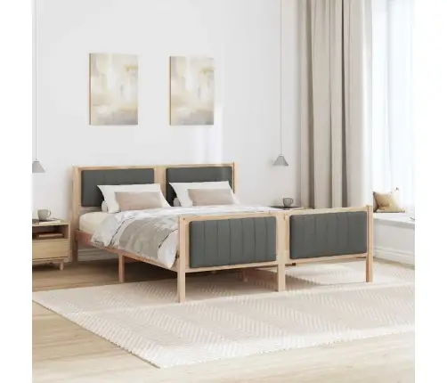 Beti Raam Peaga Pruun Ja Tumehall 150 X 200 Cm Männipuit