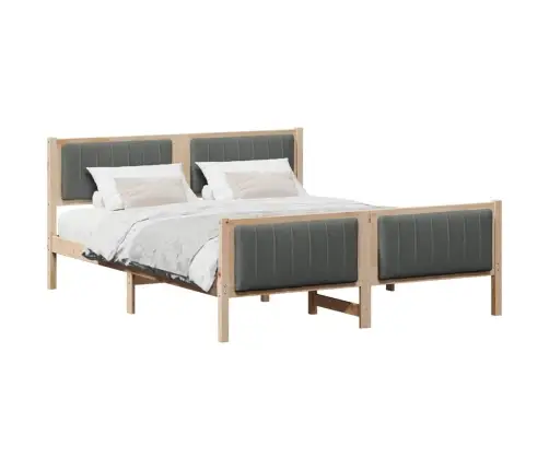 Beti Raam Peaga Pruun Ja Tumehall 150 X 200 Cm Männipuit