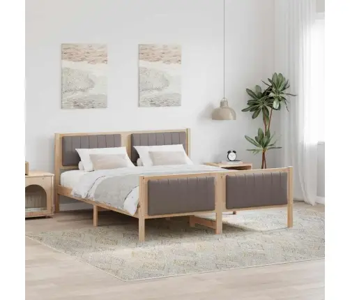 Beti Raam Peaga Pruun Ja Taupe 150 X 200 Cm Männipuit