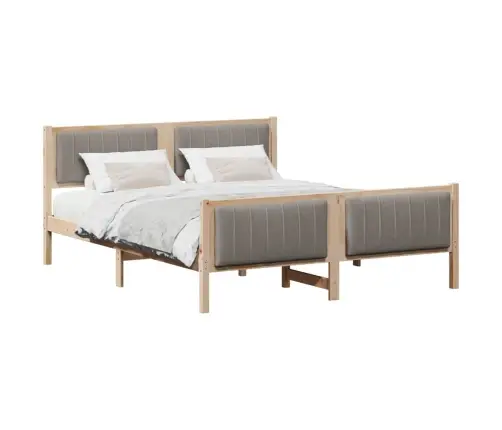 Beti Raam Peaga Pruun Ja Taupe 150 X 200 Cm Männipuit