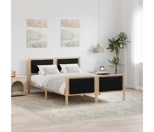 Lovos Rėmas Ruda Ir Juoda 140 X 200 Cm Pušies Masyvas