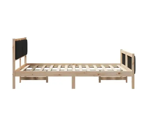 Lovos Rėmas Ruda Ir Juoda 140 X 200 Cm Pušies Masyvas