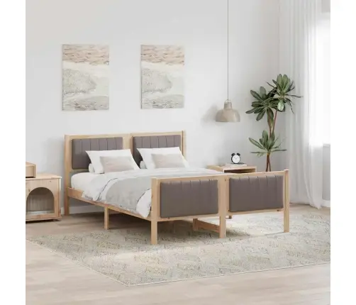 Lovos Rėmas Ruda Ir Taupe 140 X 200 Cm Pušies Masyvas