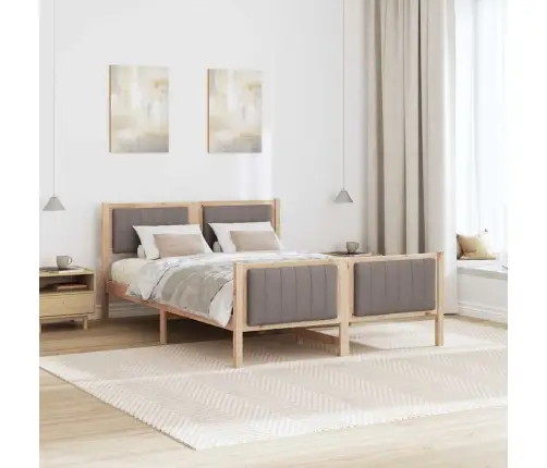 Lovos Rėmas Ruda Ir Taupe 140 X 200 Cm Pušies Masyvas