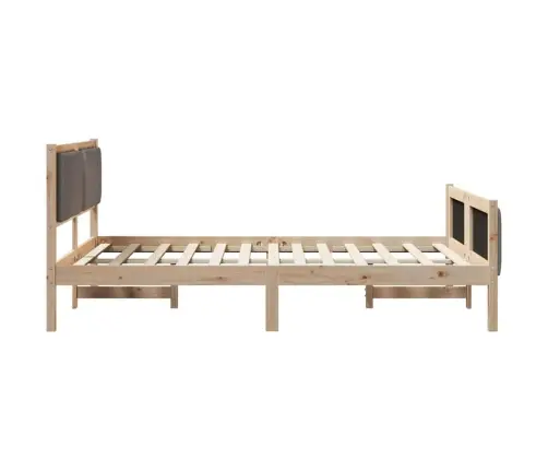 Lovos Rėmas Ruda Ir Taupe 140 X 200 Cm Pušies Masyvas