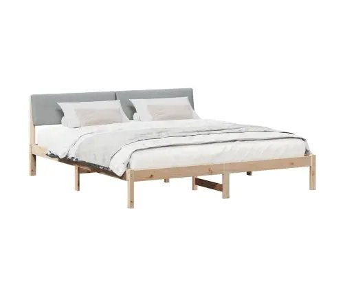 Beti Raam Peaga Pruun Ja Helehall 200 X 200 Cm Männipuit