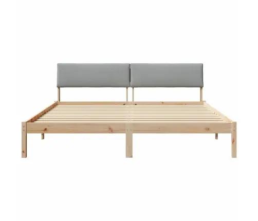 Lovos Rėmas Ruda Ir Šviesiai Pilka 180 X 200 Cm Pušies Masyvas